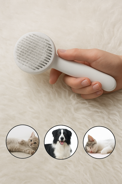 Selbstreinigende Katzenbürste